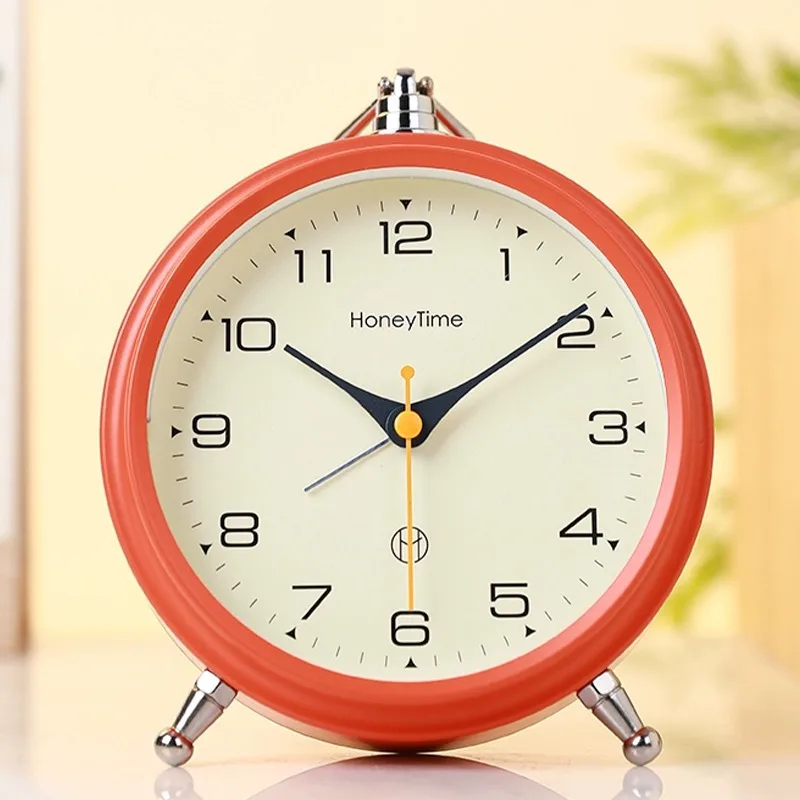 

Small table clock, living room, home table pendulum clock, silent clock placed on the desktop, table clock, alarm clock, 6-inch