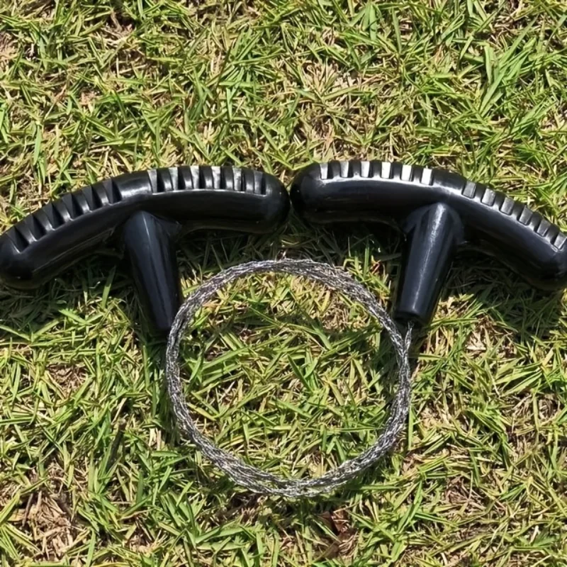 Portable Stainless Steel Wire Saw with Finger Handle Outdoor Camping Hiking Pocket Manual Cutting Chain Saws Survive Tool