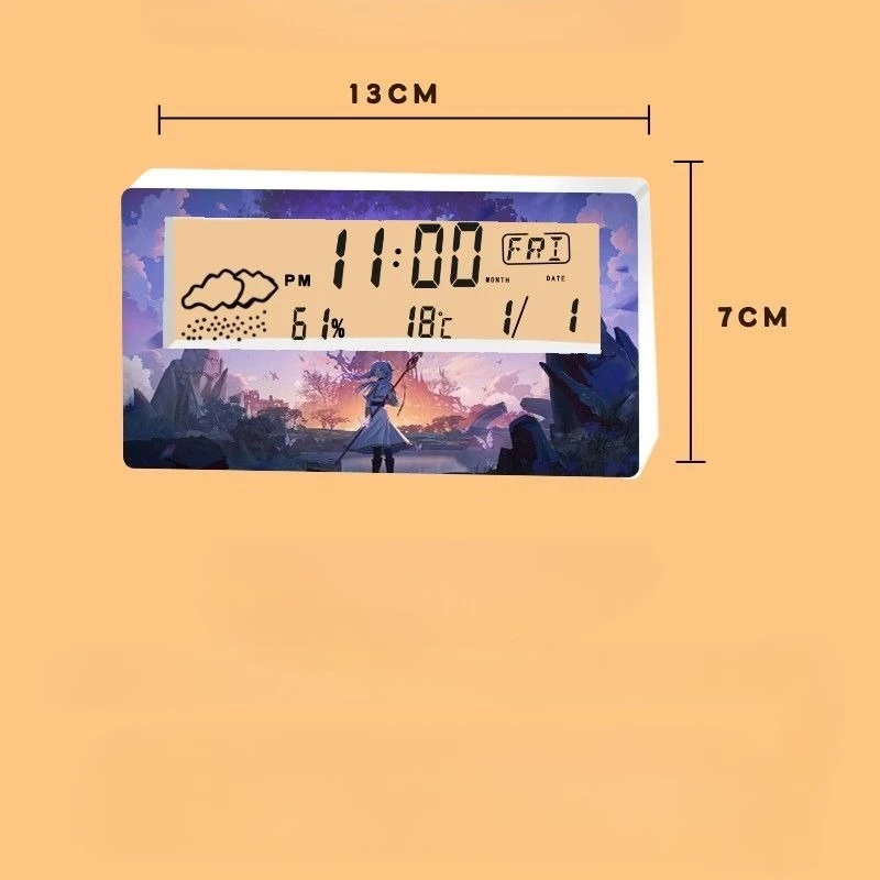 Frieren: Beyond Journey's End New multifunctional electronic alarm clock, simple and modern, for students' bedside or dormitory