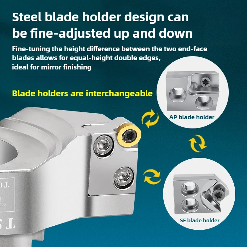 Обработка стали с регулируемым диаметром AP/SE/5R/R5, летающая режущая головка с точной регулировкой, алюминиевая режущая головка равной высоты