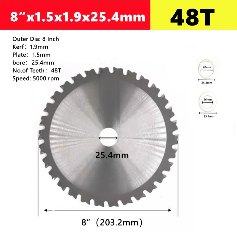 Variant: 8 inchx25.4mmx48T