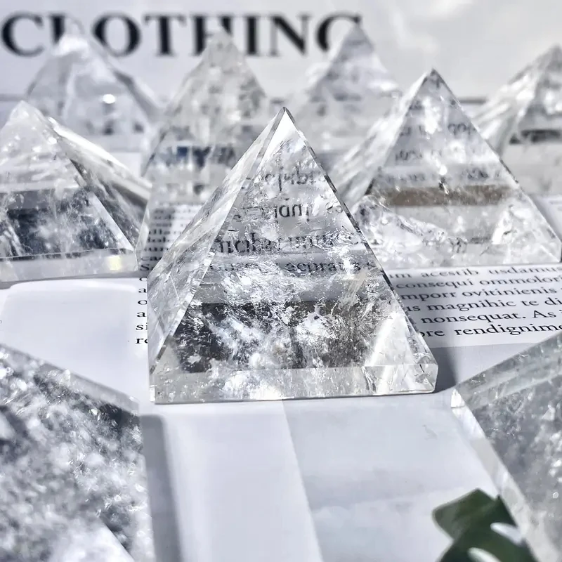 Stunning Clear Quartz Pyramid - Natural Crystal Gemstone, Perfect for Jewelry Making & Home Decor, Unique Gift Idea