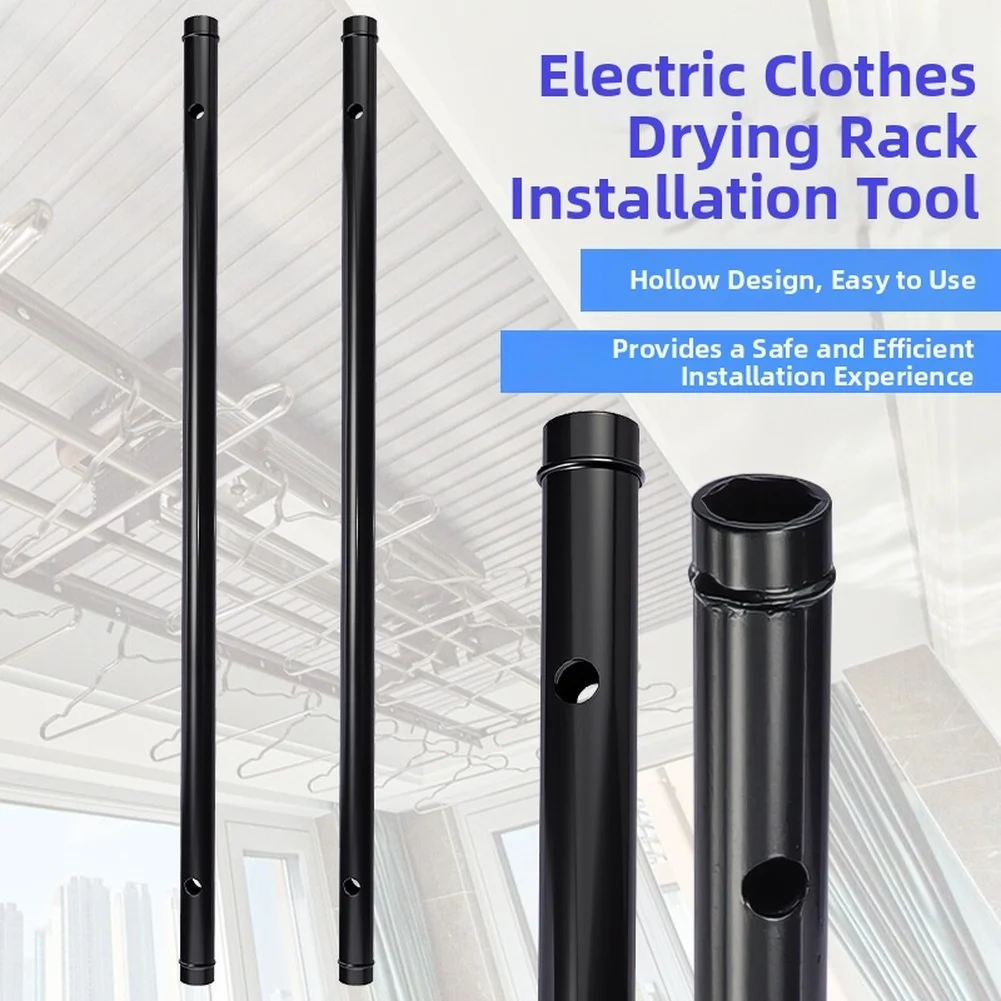 13mm 14mm Dual Size Extended Socket Wrench Optimized for Expansion Bolt Mounting in For ceiling Clothes Rack Hardware Sets