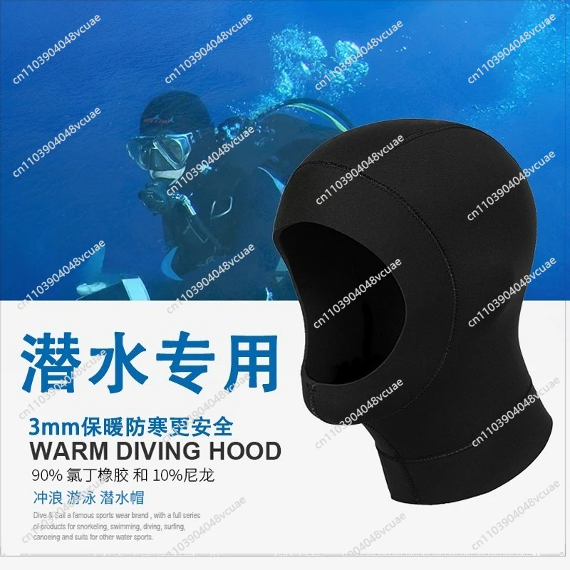 Diving Hat for Adult Men's Headgear Women's Ear Protectors To Keep Warm and Sun Protection Winter Swimming Snorkeling Shoulder