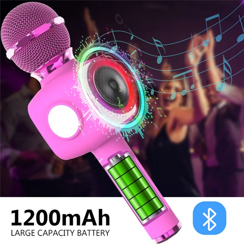FFYY-Karaoke микрофон Bluetooth беспроводной профессиональный пение машина шумоподавление для дома КТВ вечерние подарок для детей