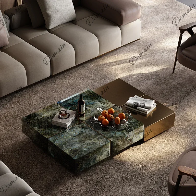 BJG Bedroom Storage Coffee Table Nordic Transform Acrylic Aesthetic Side Table Standing Unique Mesa Auxiliar Lounge Suite Furnit