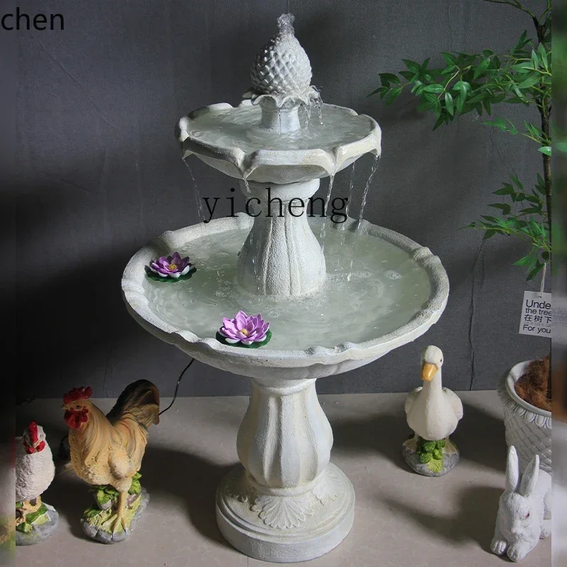DSA outdoor fountain European sculpture fish pond flowing water living room decoration floor garden ornament fairy garden