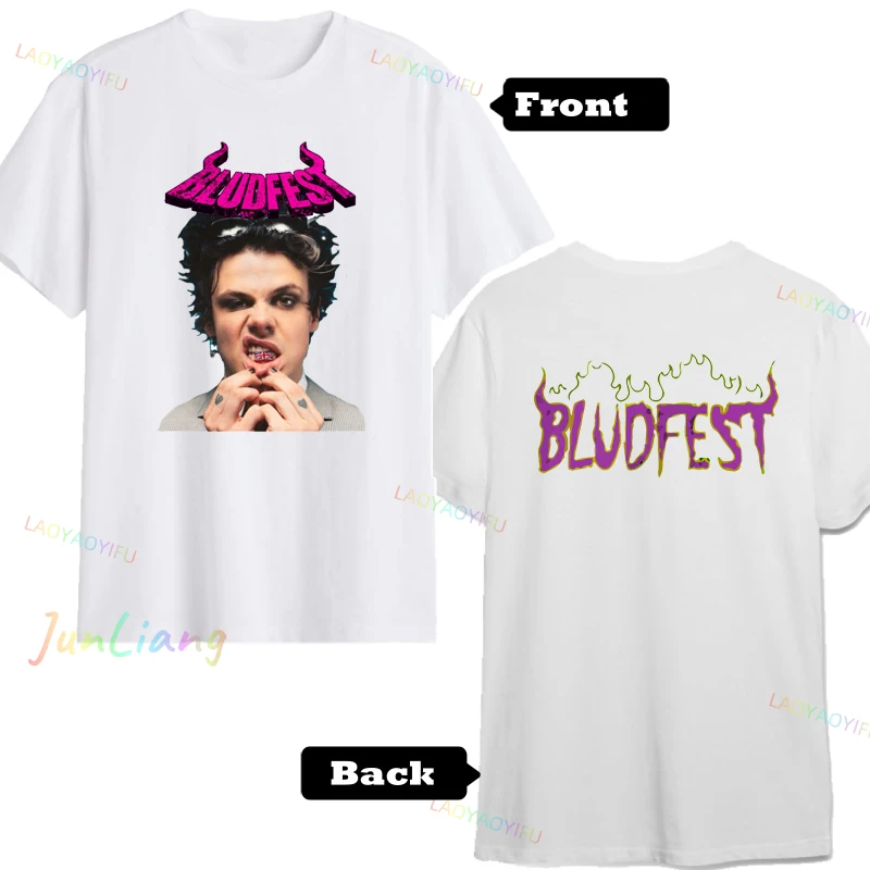 

Рок-певец Yungblud футболка мужская Bludfest Y2K ретро хлопок мужская женская одежда унисекс футболка с короткими рукавами мужские рубашки забавные