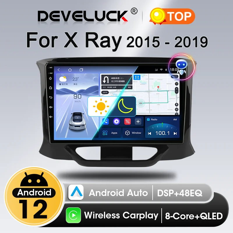 

2 Din Android 12 Car Stereo Radio Carplay Multimedia For LADA X Ray Xray 2015 2016 2017 2018 2019 GPS Navigation DVD Head Unit