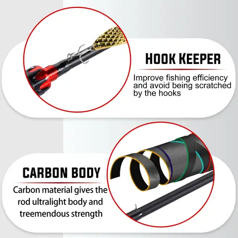 Sougayilang Casting Spinnfiskespö 2,1 m Ultralätt Kolfiberspö 4 sektioner med EVA-handtag 0,8-5 g Betesvikt 10 best sales sougayilang fiskespö - №3