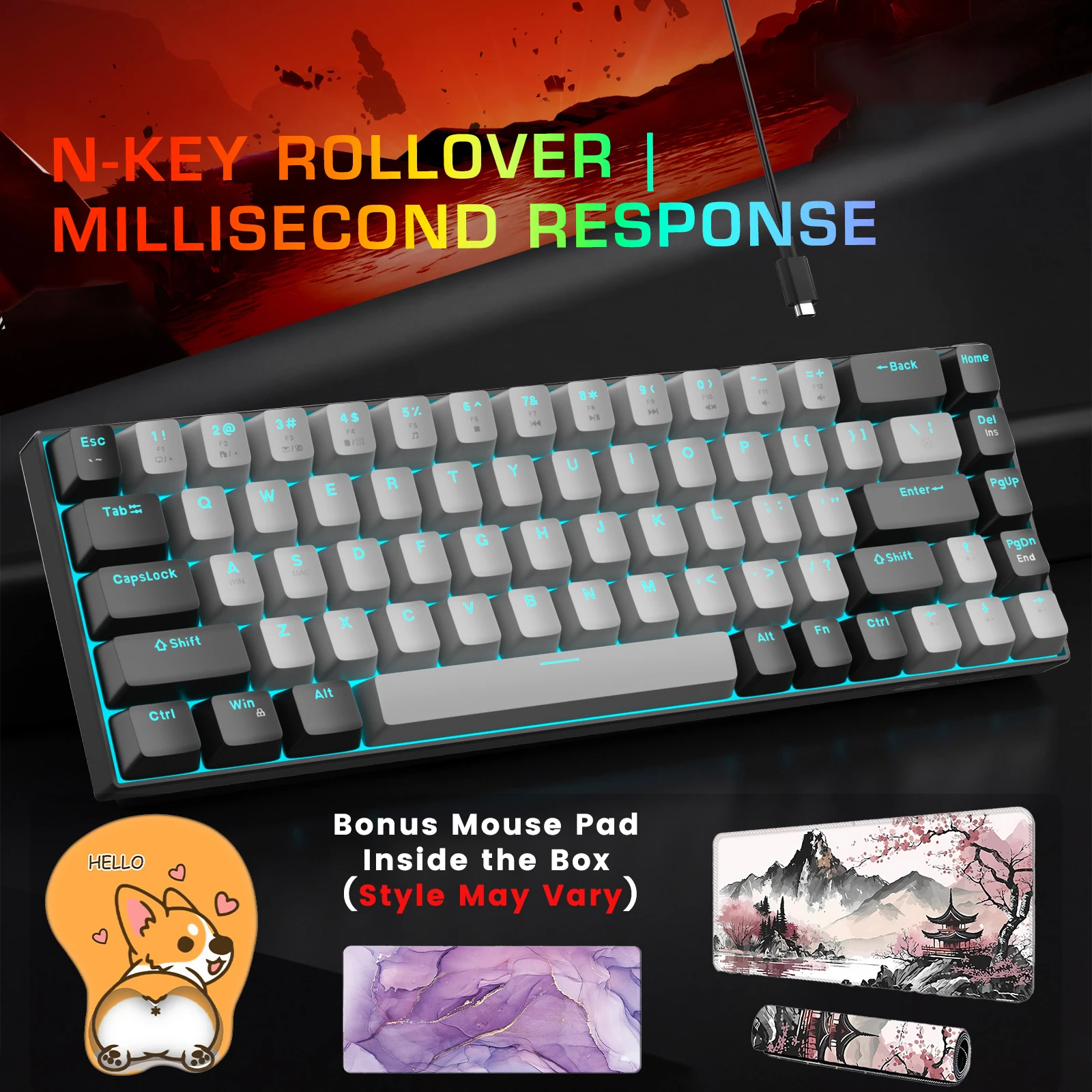 Teclado Mecânico Portátil Focu - Keyboard Gaming Mac avaliação e preço