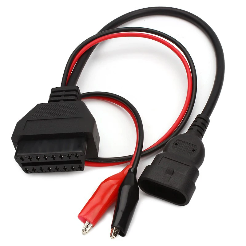 For Fiat 3 Pin Alfa Lancia to 16 Pin OBDII OBD2 obd-II Connector Adapter Auto Car Cable Obd for fiat 3pin Diagnostic Cable