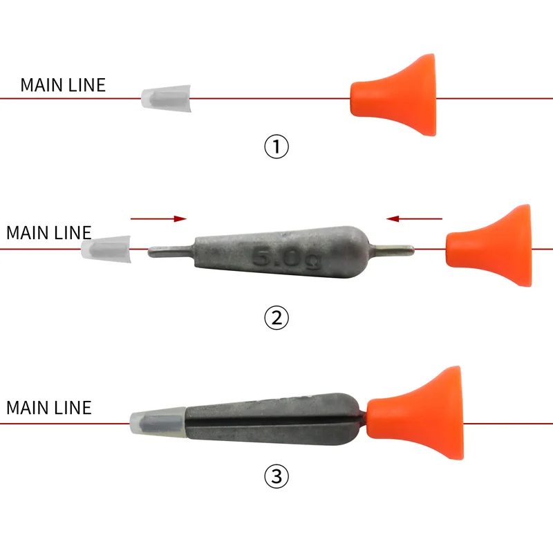ZYZHE Quick-change Lead Sinker For Pair with Apo Float Wind and Wave-resistant Rapid Sinking Sea Rock Fishing Lead Accessories