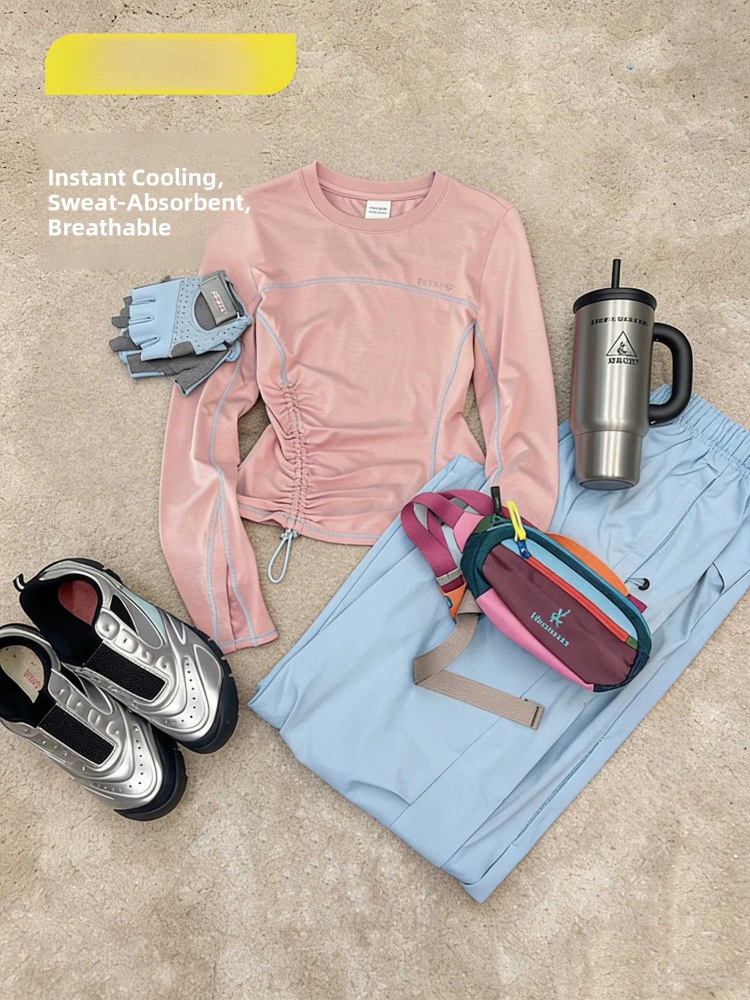 ZEENI Dopaamine Moisture Wicking Quick Dry Women's Three-Proof Outdoor Sports Set Fashionable Lightweight Workwear Pants