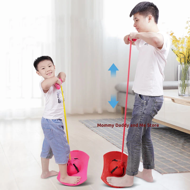 Bouncing Ball With Handle And Pump Balance Platform Bouncy Jump Pogo Ball For Kids Playground Sports Workout Competition Toy