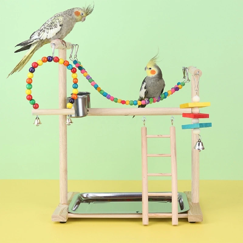 Wooden Bridge Training Stands Toy for Bird Parrots Parakeets Cockatiel Conure