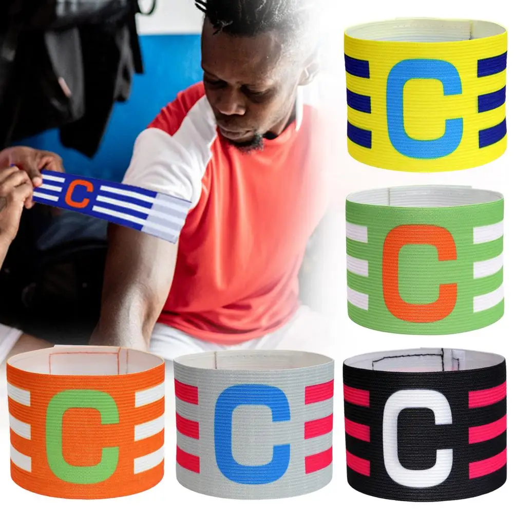 Captain C Armband Adjustable Unisex Adults Teens Football Soccer Training Team Captain Arm Band Elastic Strap Sports Accessories view 3
