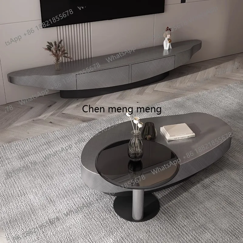 

Подвесная тумба под телевизор в стиле интернет-селебрити, роскошная тумба нестандартной формы и журнальный столик для спальни и гостиной.