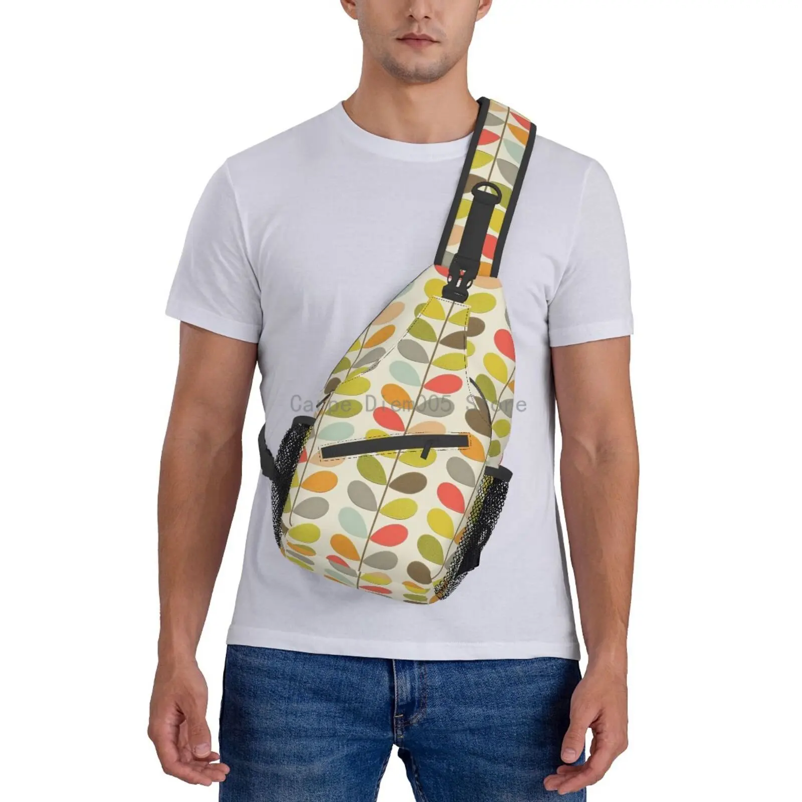 Orla Kiely Sling Crossbody Chest Bag Men Shoulder Backpack for Hiking