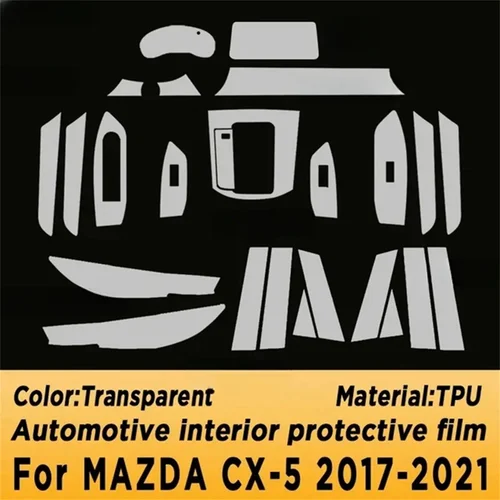 Imagen 2 del producto Consola central de puerta, tablero multimedia, navegación, TPU, película protectora antiarañazos, accesorios de Interior de coche para MAZDA CX-5 2017-2023