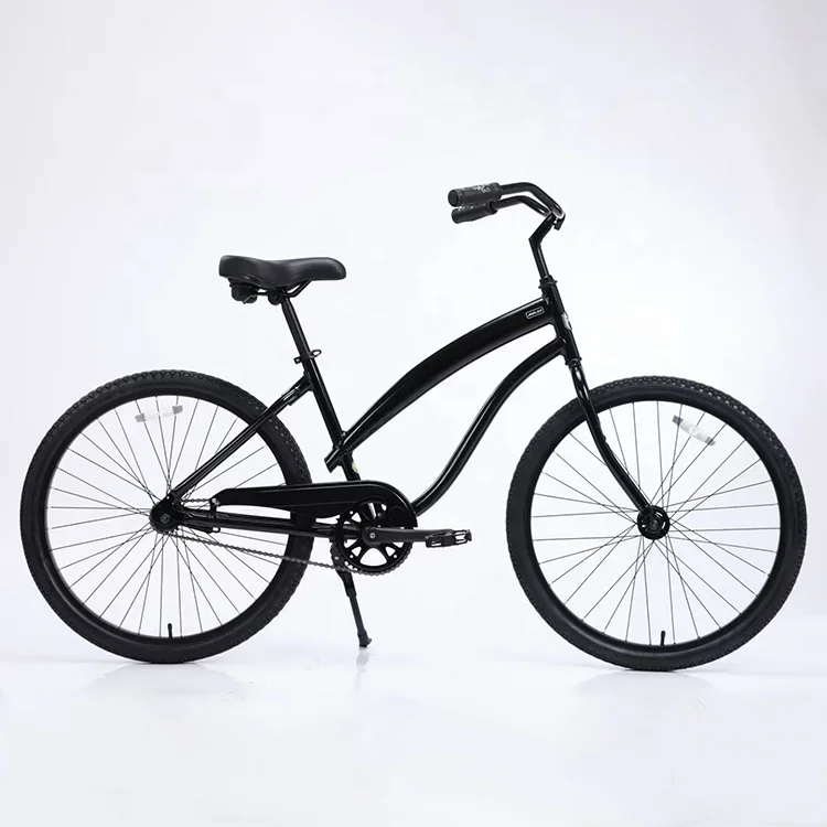 20 Inch Aluminium Alloy Frame Single Speed Adult Bicycle Sand Use Black Color Beach Cruiser Bike For Sale