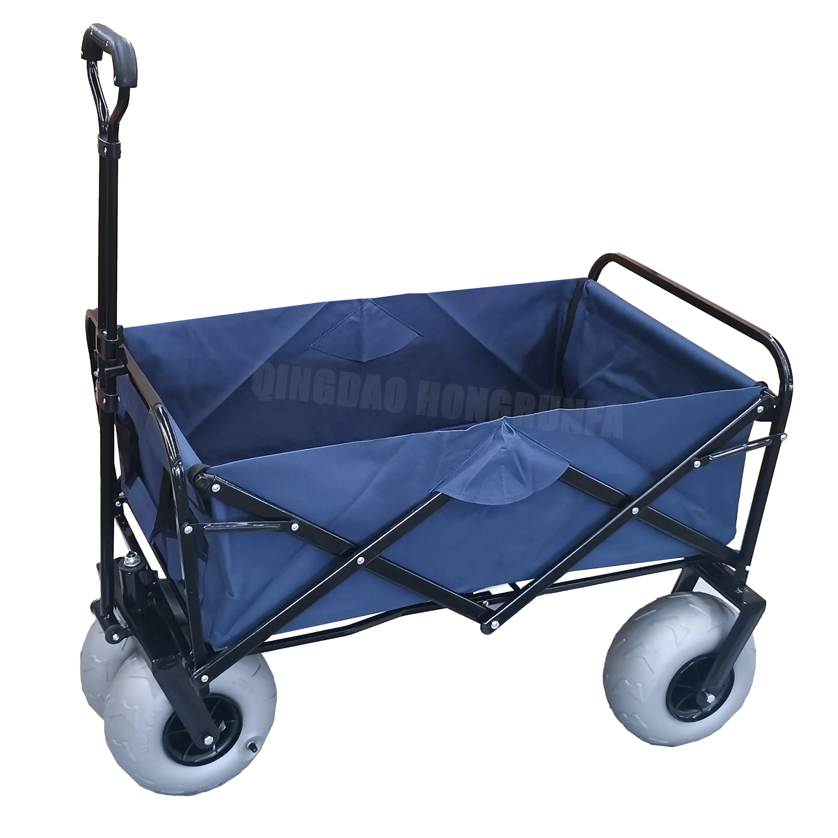 Beach Inflatable Wheel Outdoor Camping Utility Folding Wagon With Big Wheel