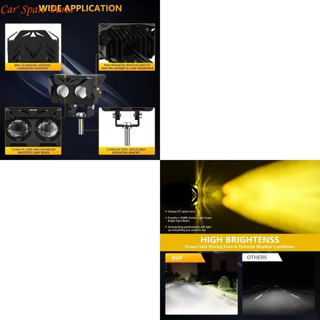 

Y4UA Модернизированный точечный комбинированный светодиодный светильник с точечными светодиодами, противотуманные фары, простая