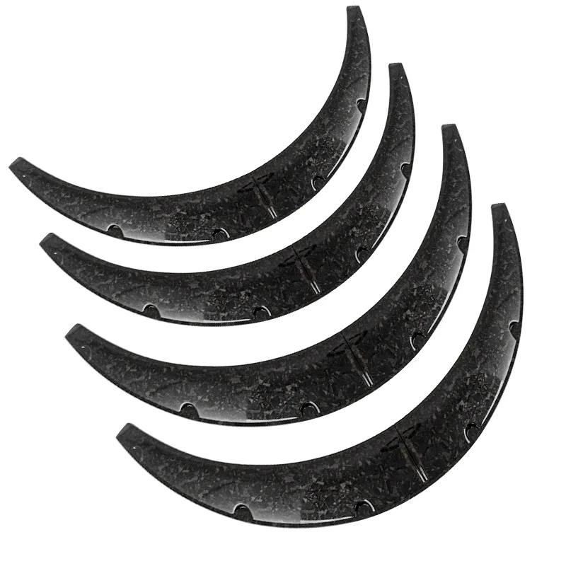 4PCS Forging Black Universal Wheel Arch Fender Flares Cover Trim Mudguards Protective Lip Anti-Scratch Strips Car Accessories