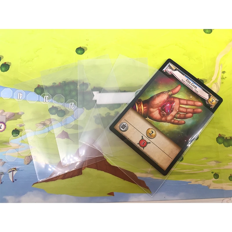 DK Game 100/500/1000 шт. прозрачных защитных пакетов для карт, пластиковые защитные чехлы для коллекционных карт с мультяшным дизайном, для настольных игр.