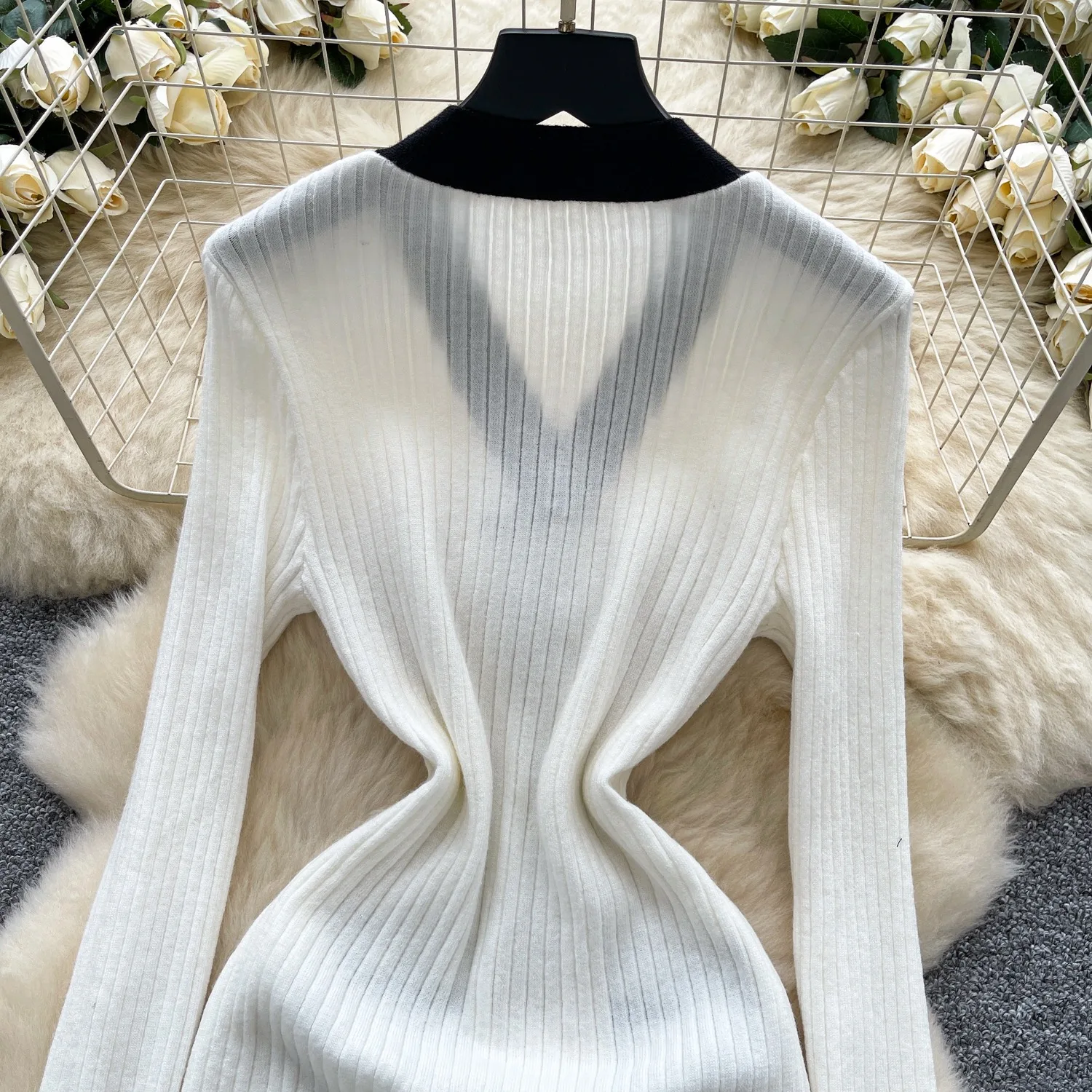 Picture 3: Winter Sweater vestidos feminino Women Vintage Long Sleeve Slim Sexy Bodycon Dress Korean Fashion Casual Robe Femme