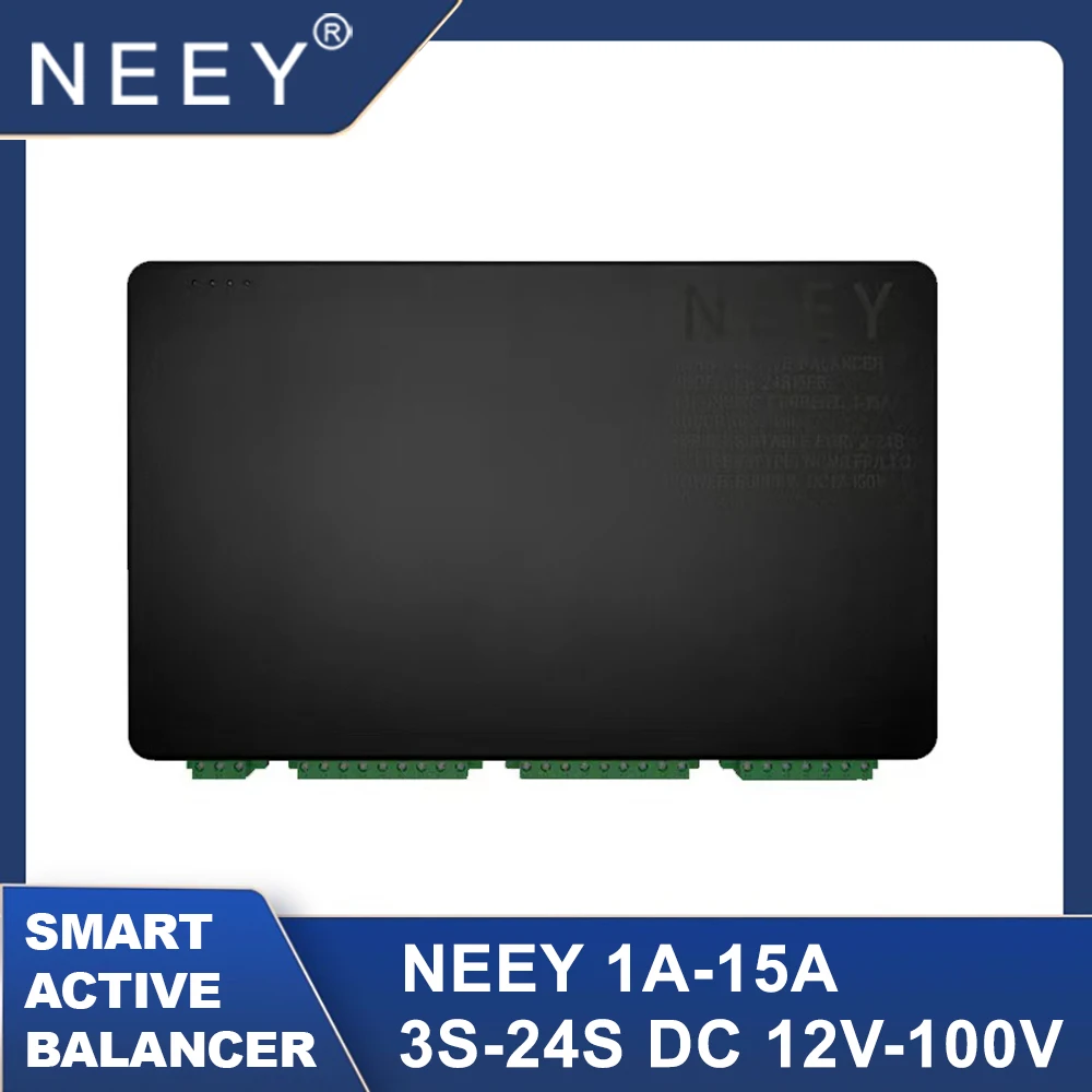 NEEY 15A Smart 1-15A Active Balance Current Capacitor Balancer 2S-24S Lifepo4 /Li-ion/LTO/ DC 12V-100V Equalizer 24V 36V 48V 72V