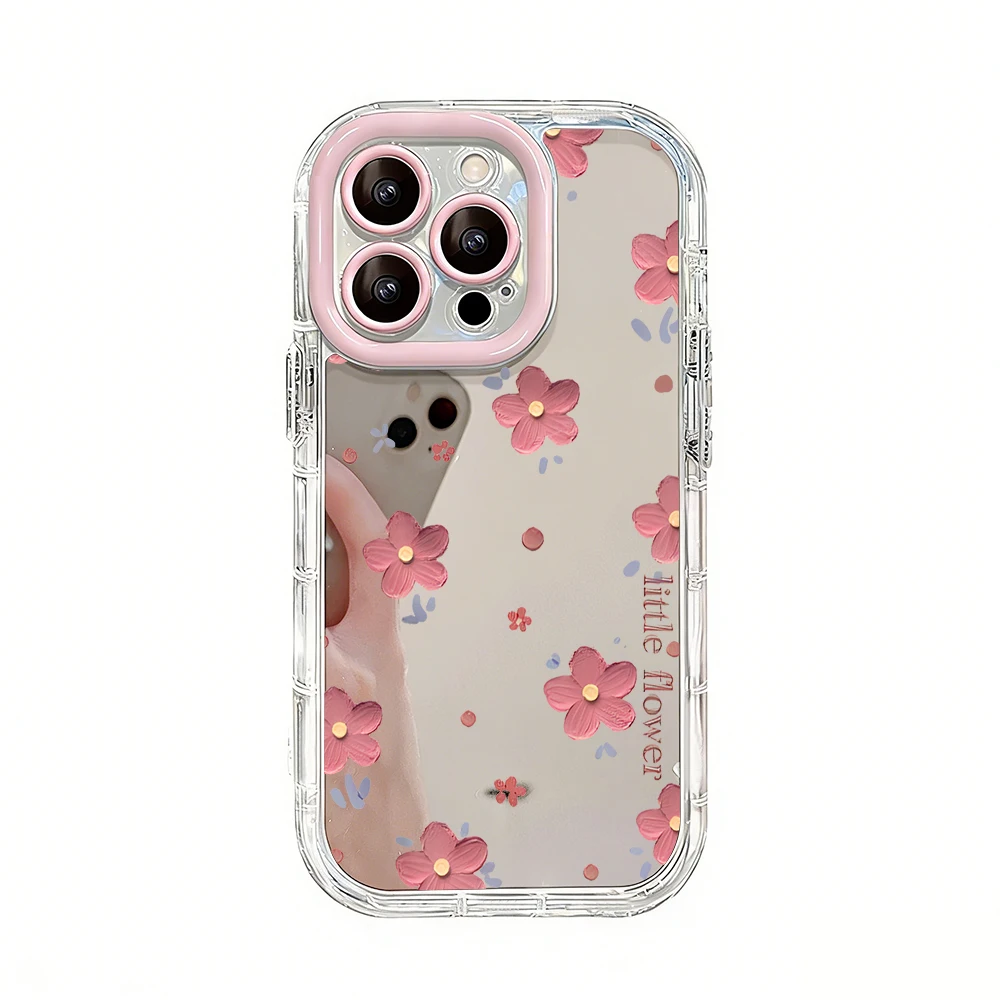 Ölgemälde Rosa Blumen Luftkissen Spiegel Handyhülle für iPhone 17 15 14 16 Pro Max 13 12 11 Pro X XR XS 7 8 Plus 17Air Cover – Detail 9