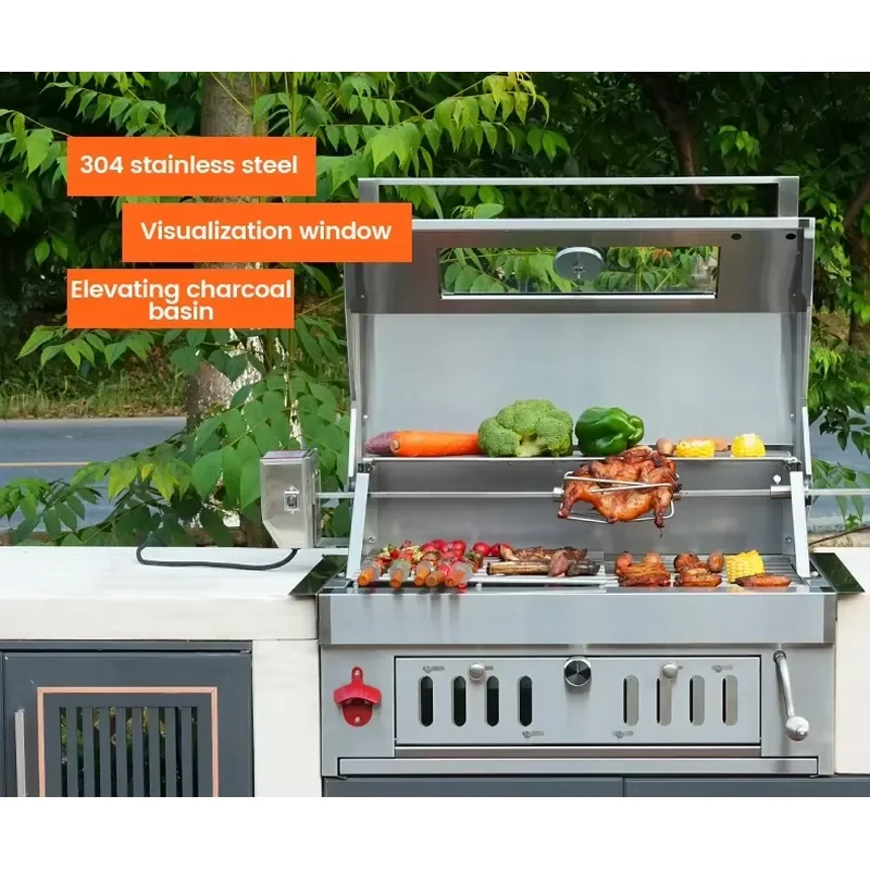 Portable Charcoal BBQ Grill Washable Outdoor Camping Barbecue Grate Picnic Garden Party Cooking Tool for Family Friends