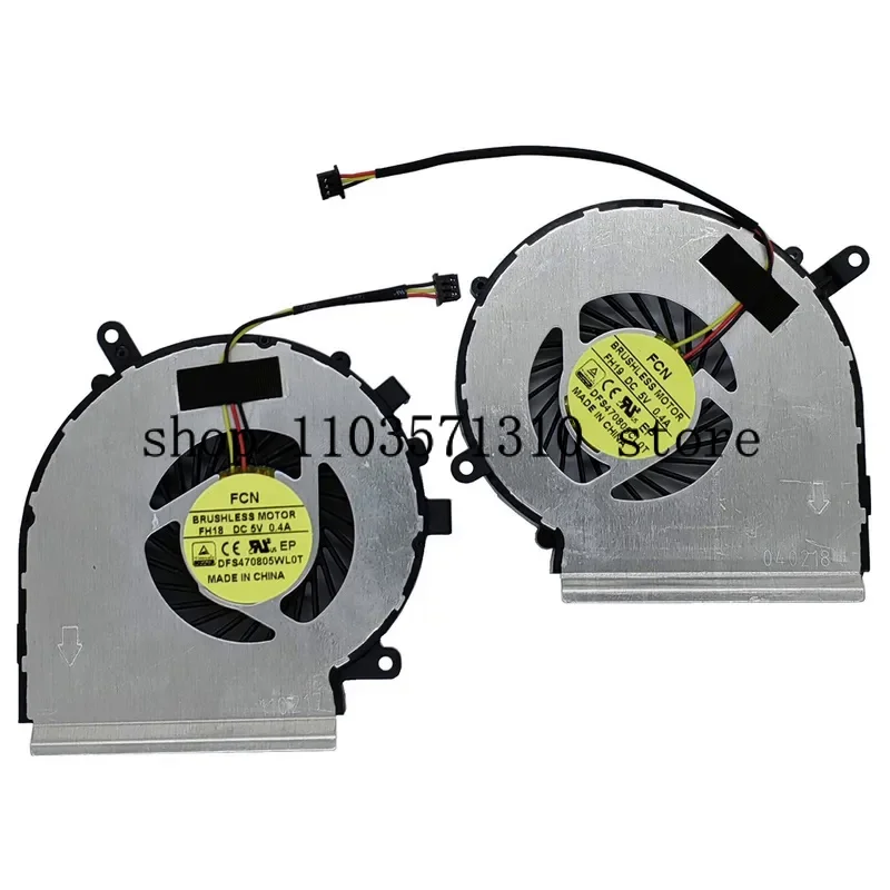 New CPU GPU Cooling Fan for MSI 3-PIN GE62 GV62 GE72 PE60 PE70 GL62 PAAD06015SL N303 N318 DFS470805WL0T DFS470805CL0T FH18 FH19