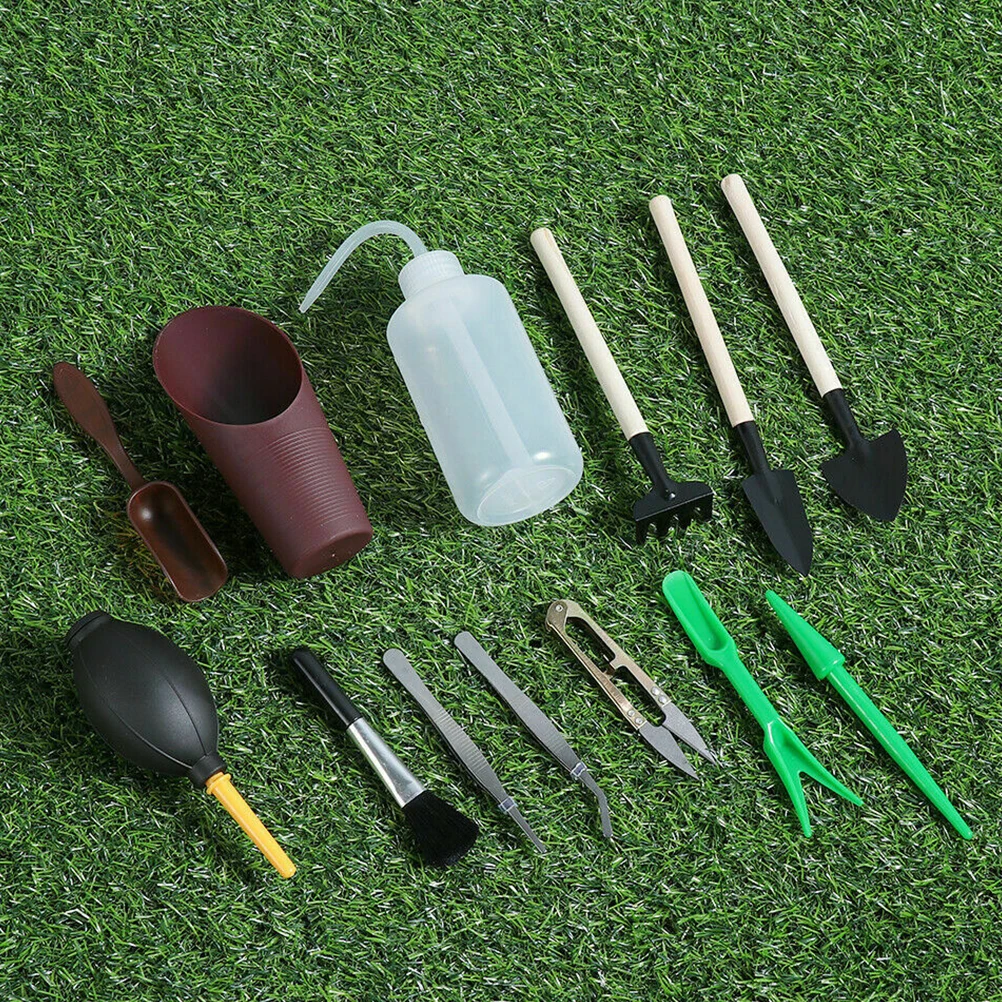 

13Pcs Gardening Tools Set Mini Hand Planting Tools for Succulent Bonsai Indoor Outdoor Transplanting Weeding Soil Loosening