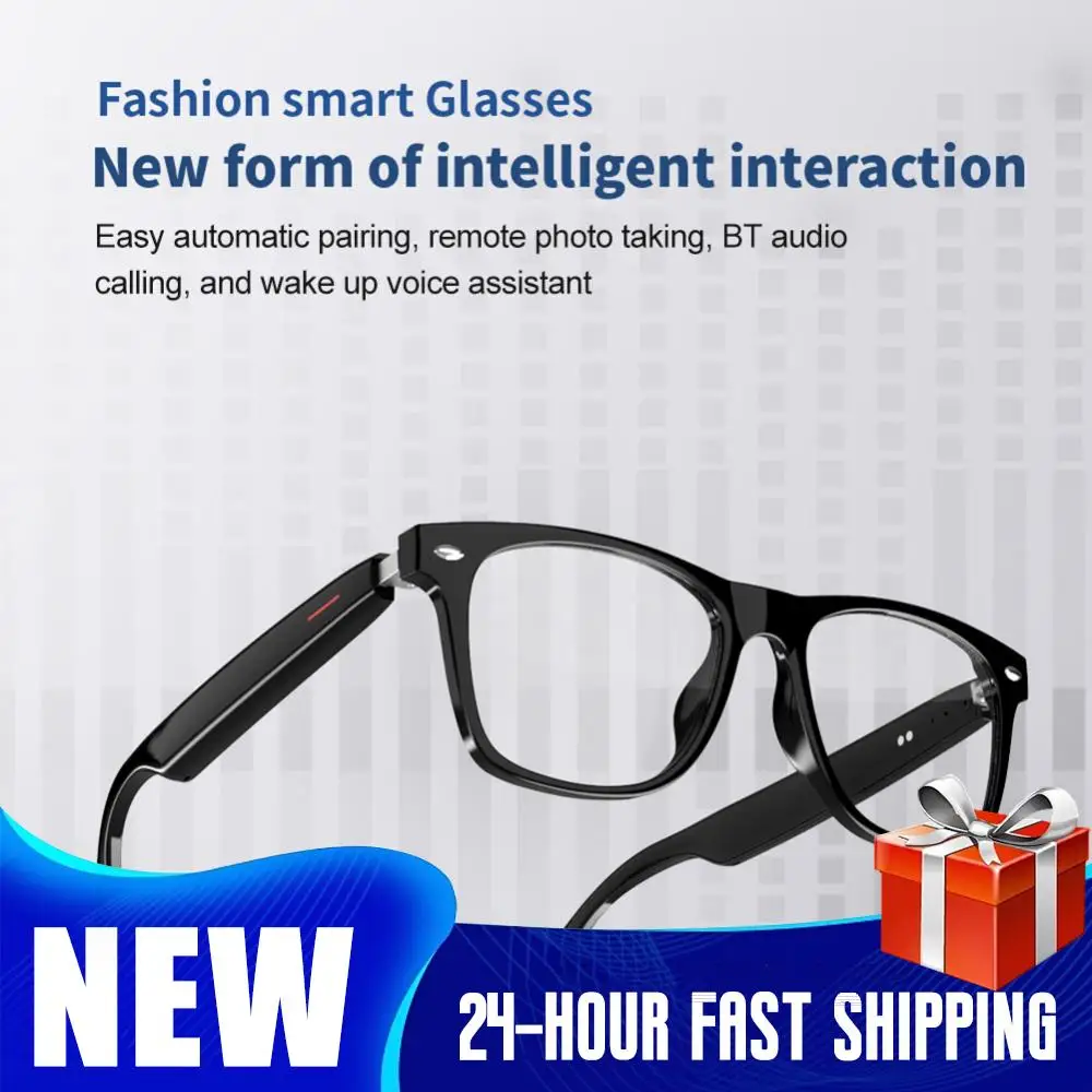 

Multifunctional AI Smart Glasses Bluetooth Call Voice Translation Glasses Camera Remote Shooting Music Speaker Smart Sunglasses