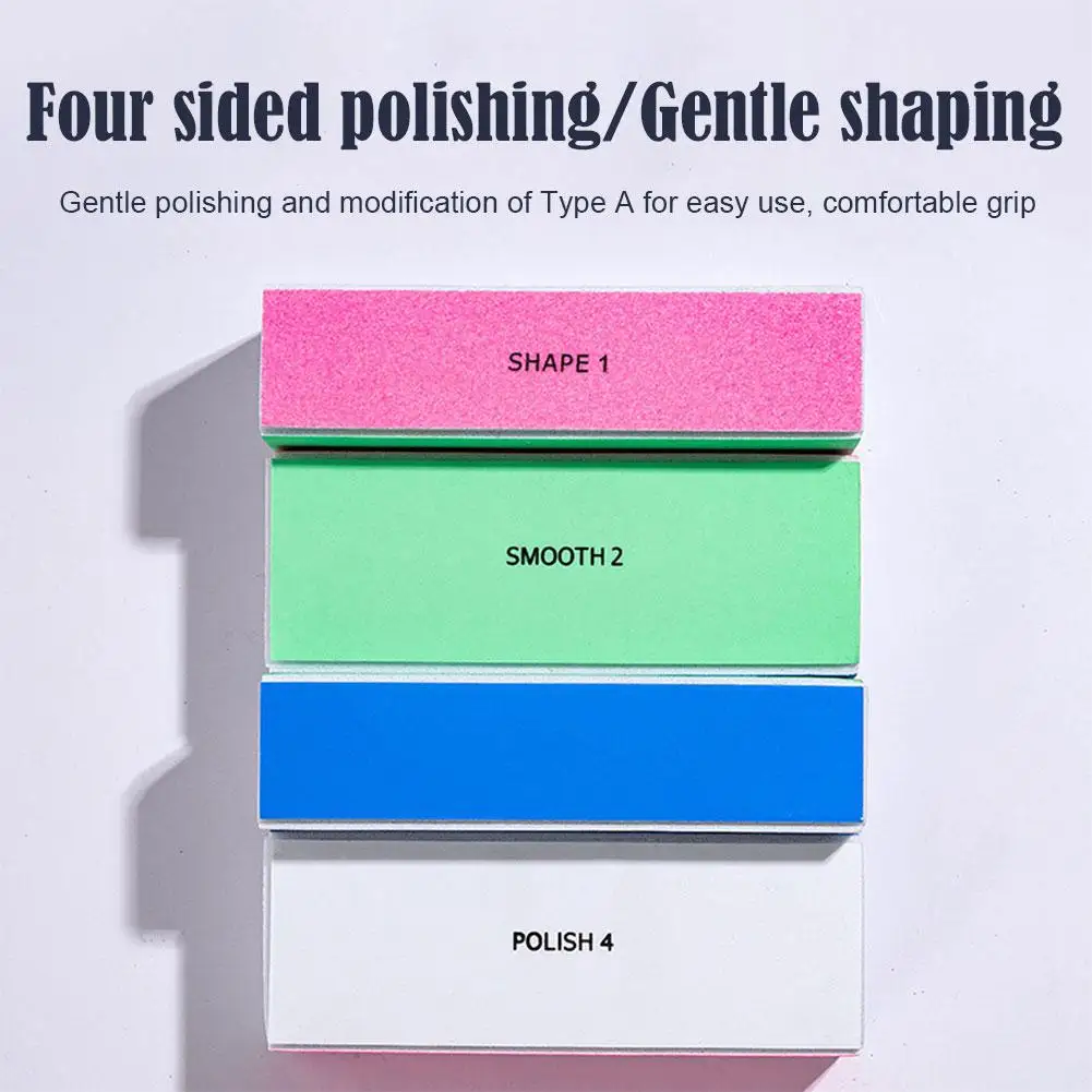 4 in 1 Nagelfeile Nagelpuffer Nagelwerkzeug für Maniküre Pediküre Gelpoliermittel Nagelhautentferner Nail Art Zubehör