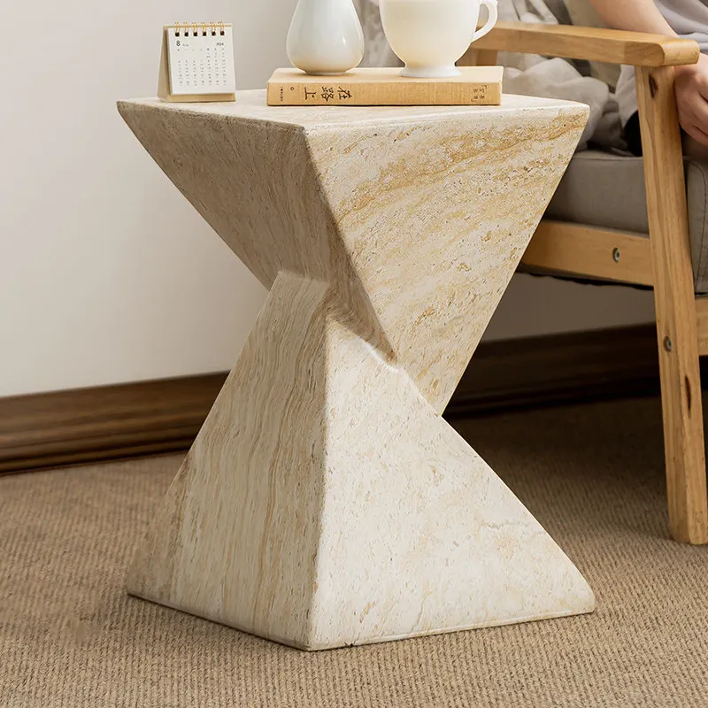 light luxury bedroom bedside table tea side table small apartment living room art hotel bed and breakfast inn side decoration