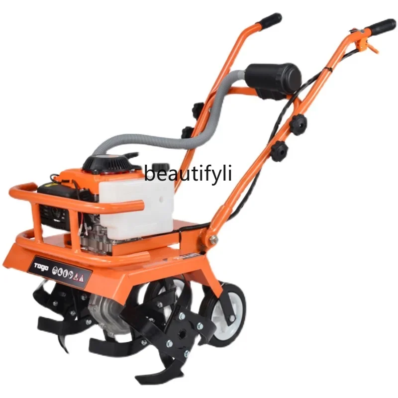 

Small multi-functional micro-tiller, rotary tillage, weeding, soil loosening, ditching, plowing machine, agricultural machinery