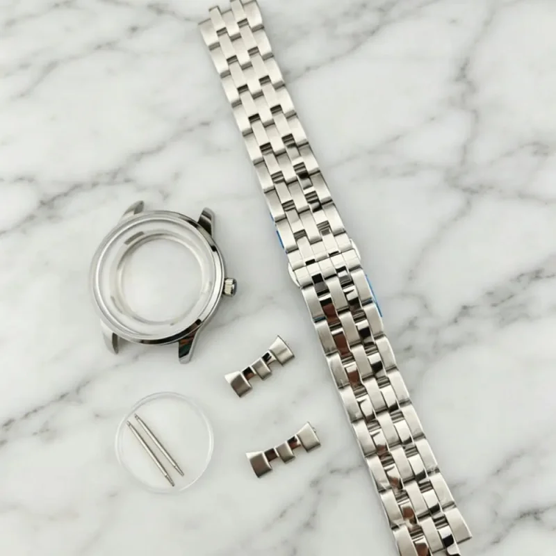 

40mm silver rose gold cocktail watch case suitable for NH35 NH36 NH38 automatic movement assembly watch Presage