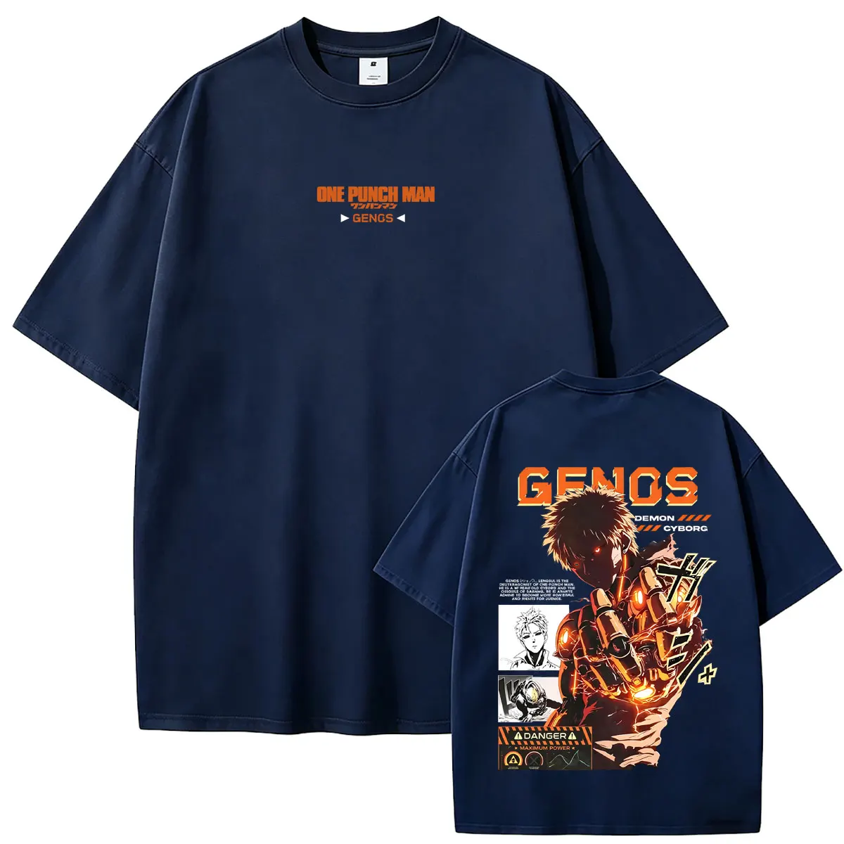 Anime One Punch Man T-Shirt Manga Genos Grafik-T-Shirts Sommer Herren Damen Kleidung Lässiges T-Shirt Unisex Vintage Übergroße T-Shirts – Detail 4