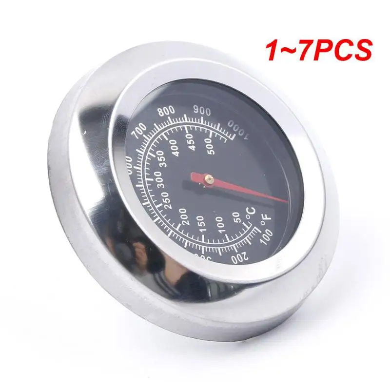 1~7PCS Bbq Smoker Grill Temperature Gauge Waterproof Mini Kitchen Tools Accessories Wholesale Bbq Thermometer Stainless Steel