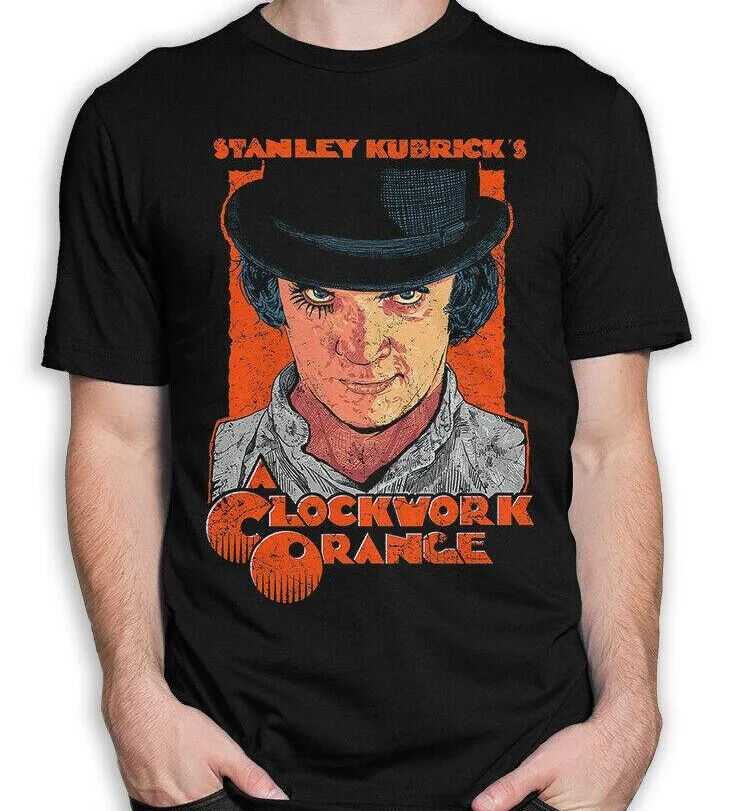 تي شيرت الفيلم الكلاسيكي A Clockwork Orange Malcolm McDowell Patrick Magee Alex DeLarge