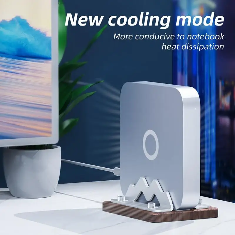 Mini PC Desktop-Computer Ständer Dock Halter Aluminium Vertikale Anti-Rutsch-Ständer Dock Halter für MacBook Aufrechte Basis