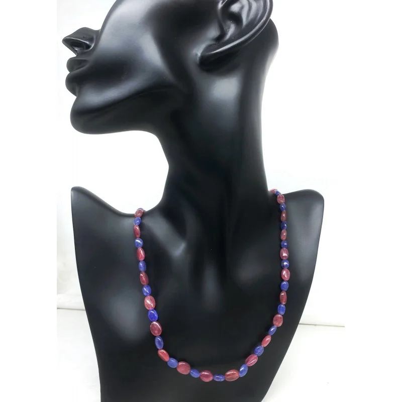

Ruby and Tanzanite Necklace 20” Natural Beads with Gold Filled Clasp