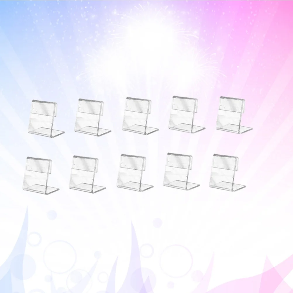 50 قطعة أكريليك شفاف L شكل مائل عرض سطح المكتب حامل تسجيل أصحاب للإعلانات قائمة الأسعار التعليمات الصور #4