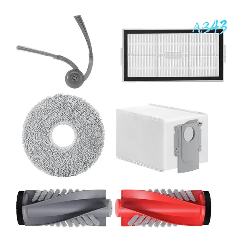 Juego de accesorios AB43 para Robot aspirador Roborock Saros 10R, Cepillo Lateral principal, filtro Hepa, paño de mopa, bolsas de polvo, accesorios