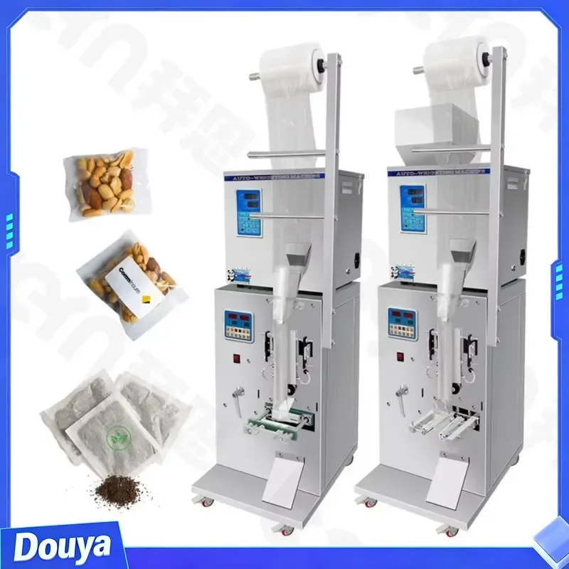 Small Powder Granule Packing Machine Three Side Back Sealing Automatic Pouch Leaf Pack Pouch Food Weighing Packing