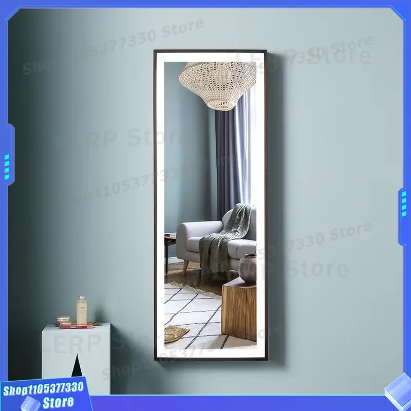 Modern LED Bathroom Mirror Rectangular Wall Mounted Anti Fog Waterproof Lighted Vanity Glass for Bedroom Decor Home