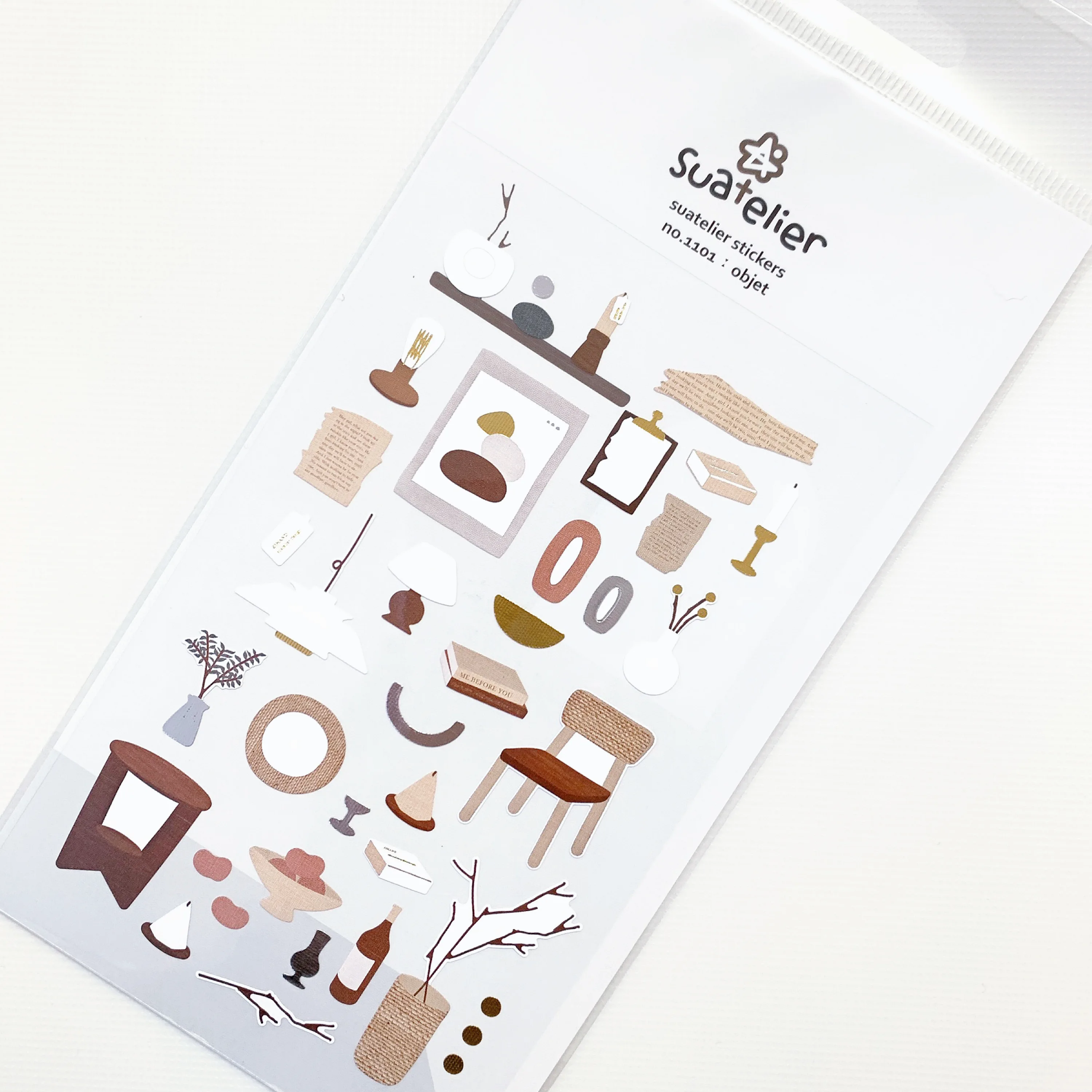 Importación coreana Suatelier muebles para el hogar pegatinas Scrapbooking Diy diario lácteos lindo decoración adhesivo de papelería 1101